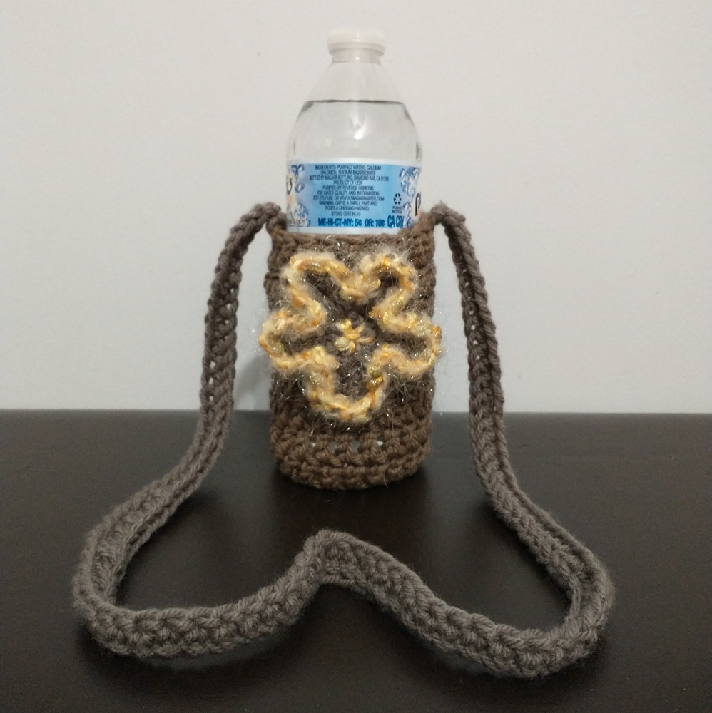 Handmade Flower Water Bottle Bag - JFaith Designs